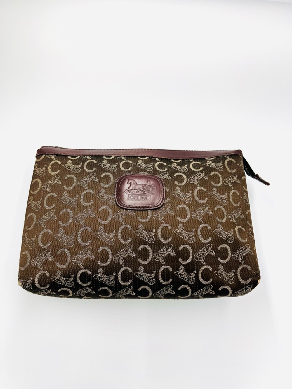 Celine Monogram Canvas Clutch